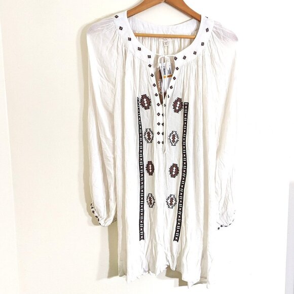 Flint & Moss 100% Rayon Embroidered Tunic Blouse Size 3X - Picture 1 of 6